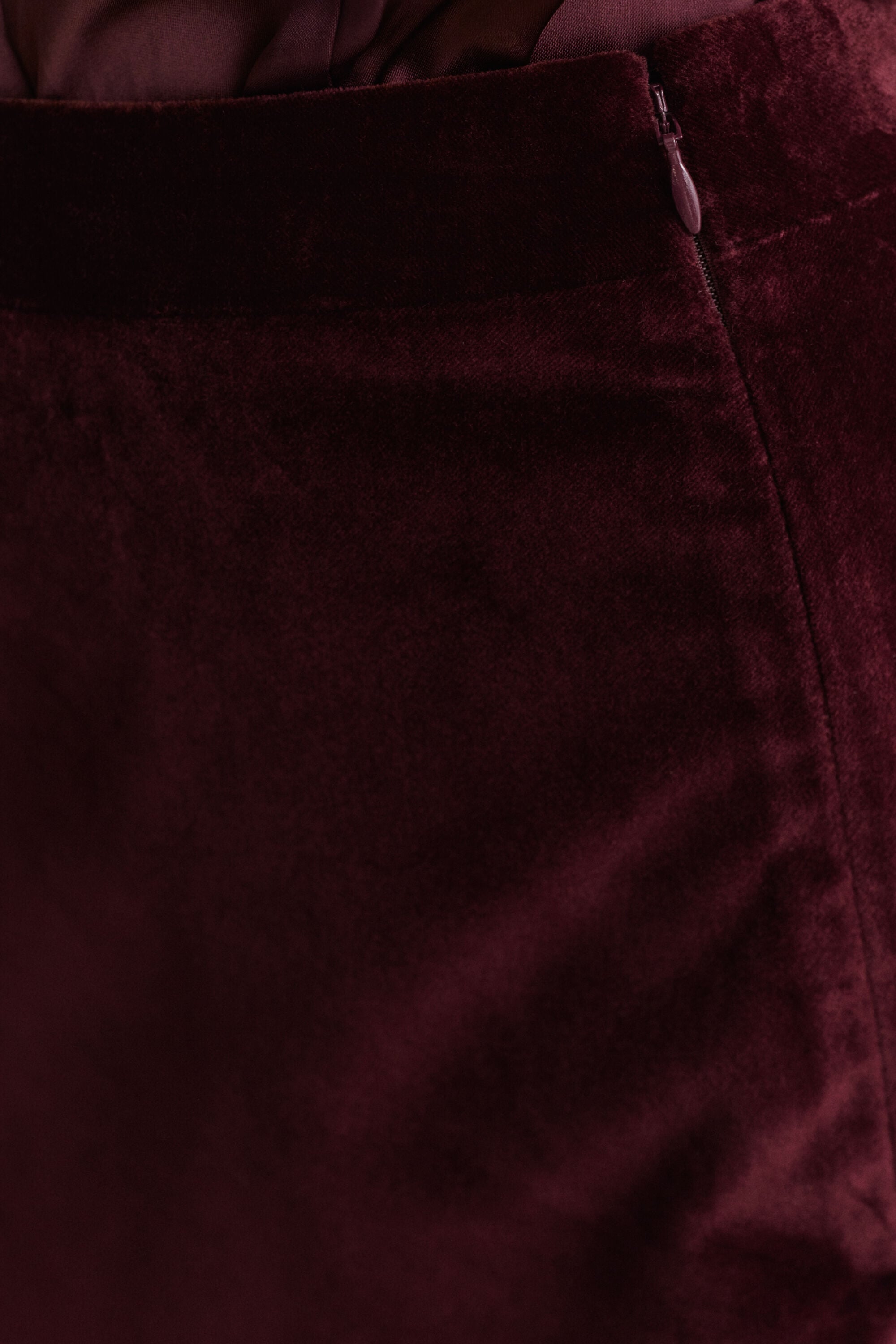 Jupe crayon en velours