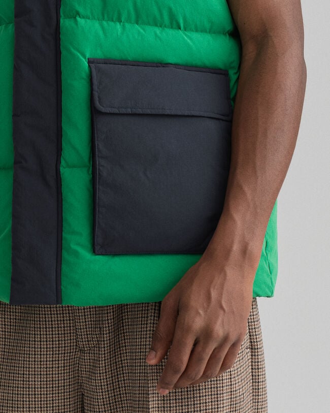 Gewatteerde bodywarmer met blokken