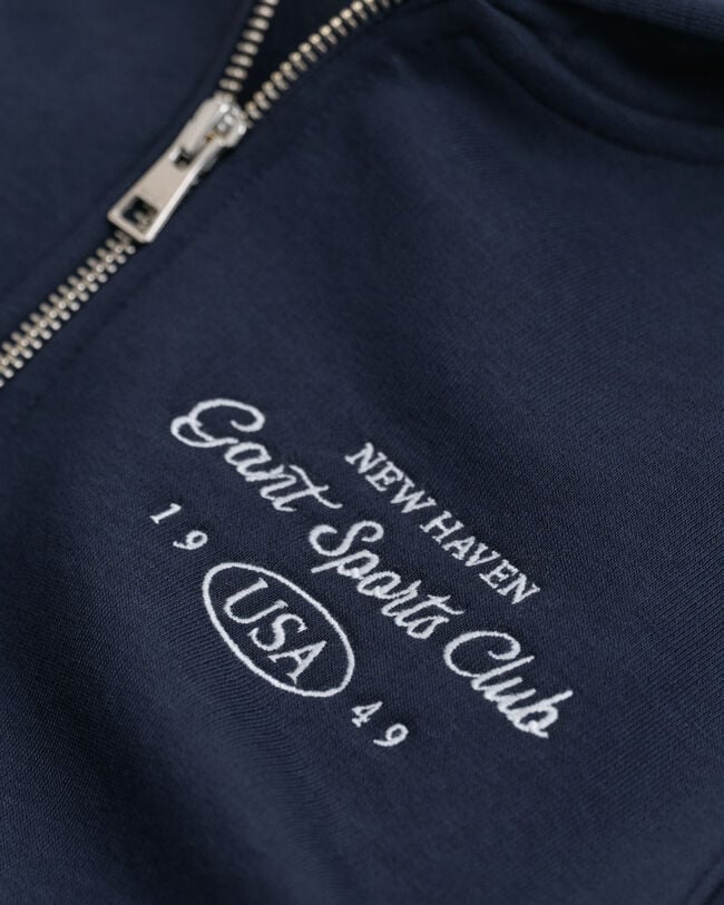 Teen Girls Sports Club Graphic hoodie met korte rits