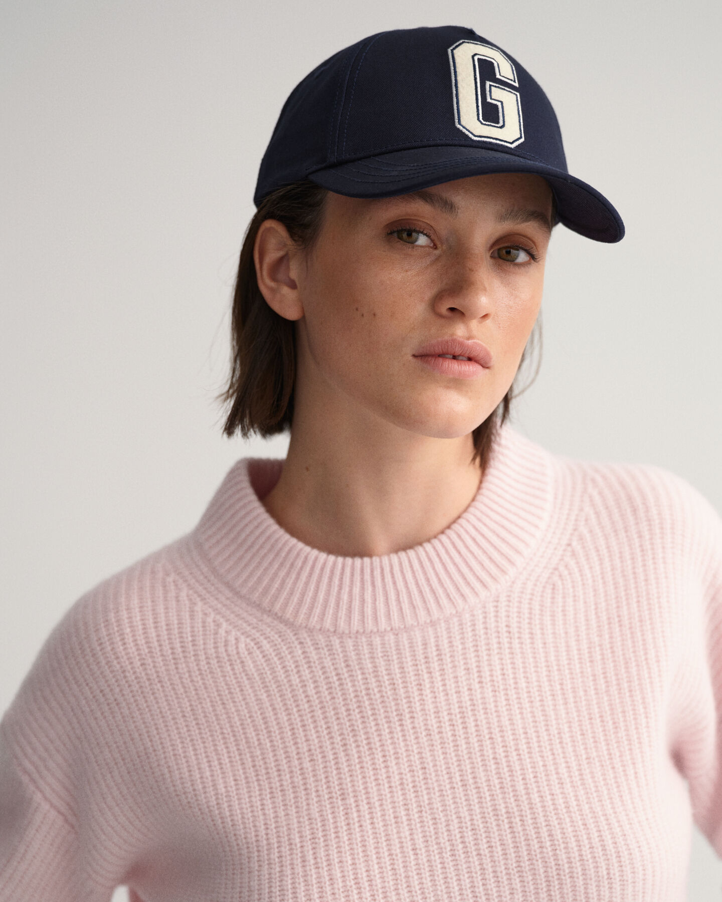 Wollen ribtrui met ronde hals