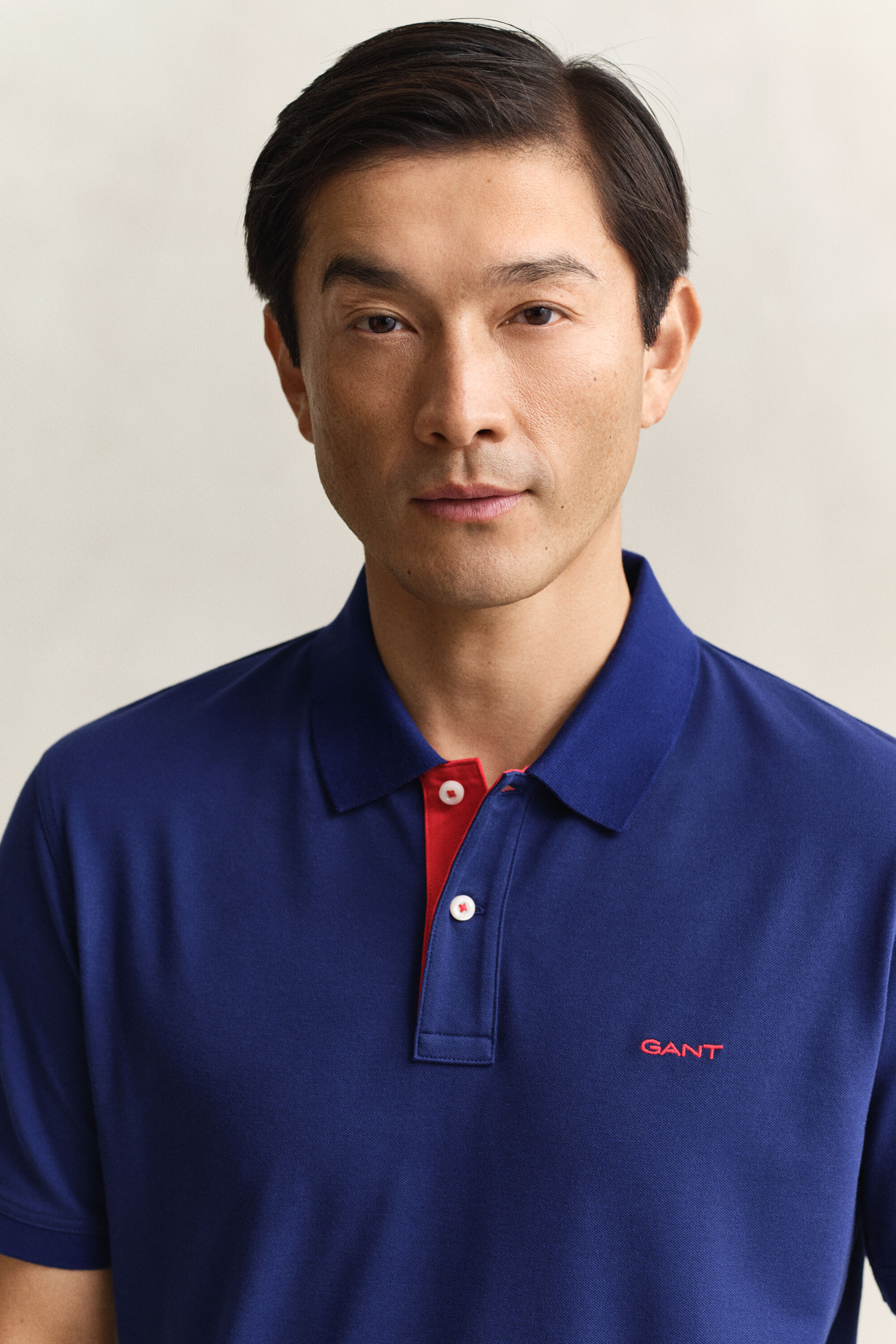 Polo en coton piqué contrastant