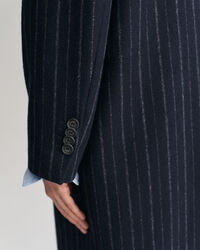 Wollen jas met krijtstreep