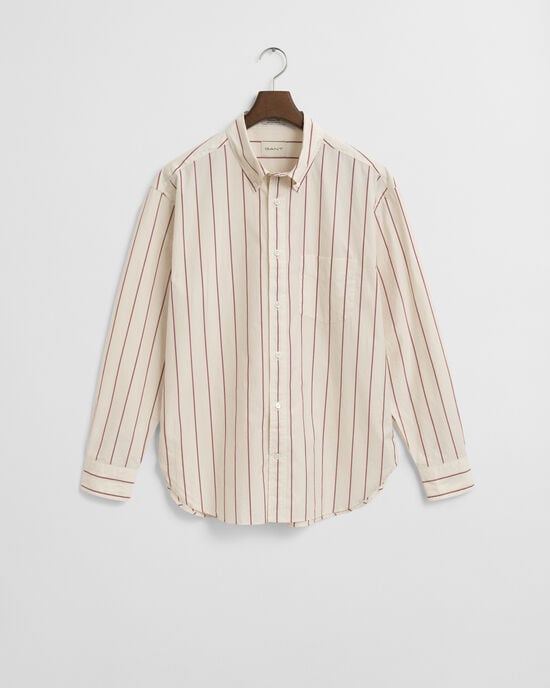 Relaxed Fit Striped Heritage Poplin hemd