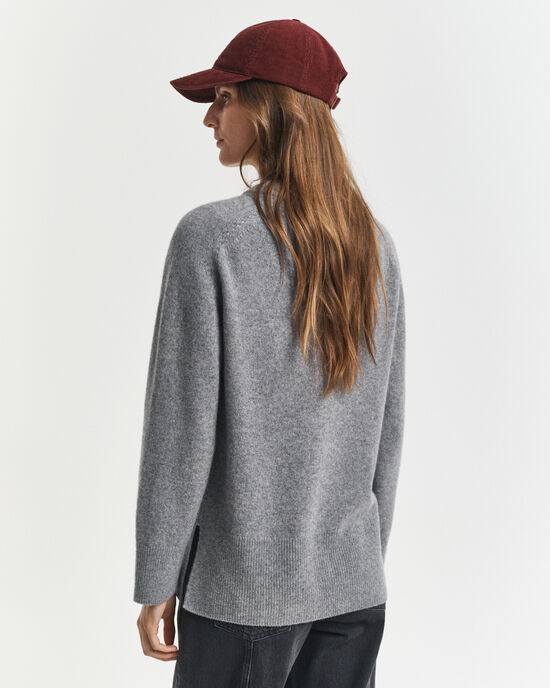 Pull col rond en laine et cachemire doux