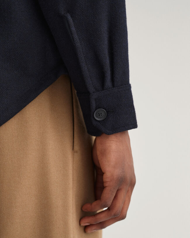 Surchemise en laine mélangée