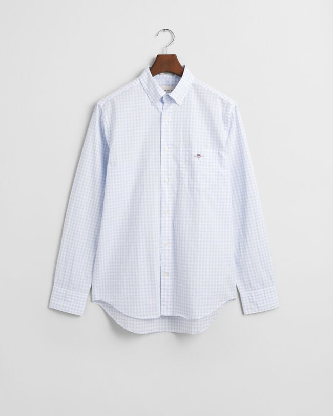 Regular Fit Classic hemd met Gingham-ruitje van poplin