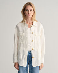 Overshirt met linnenmix