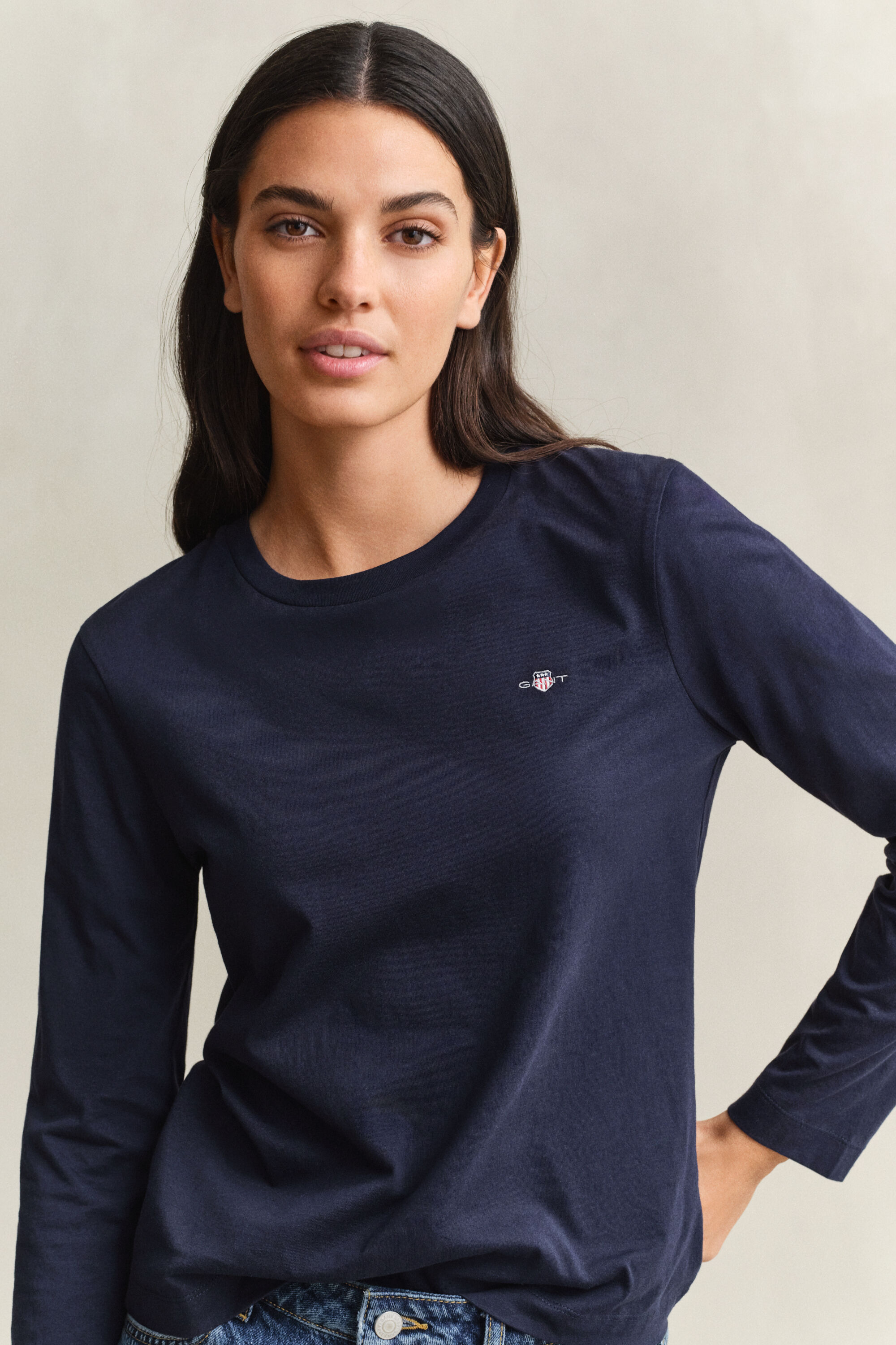 T-shirt à manches longues avec écusson