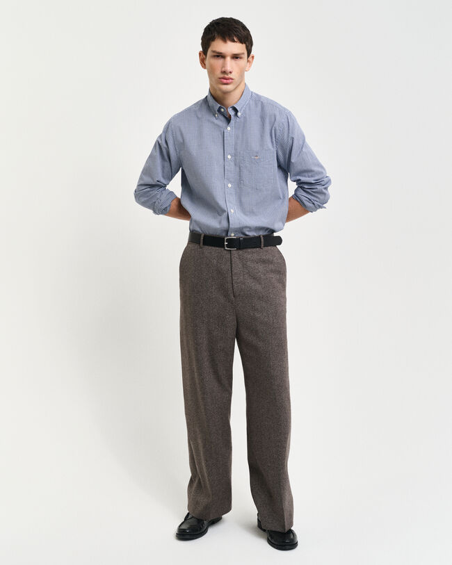 Regular Fit poplin hemd met Gingham-ruitje