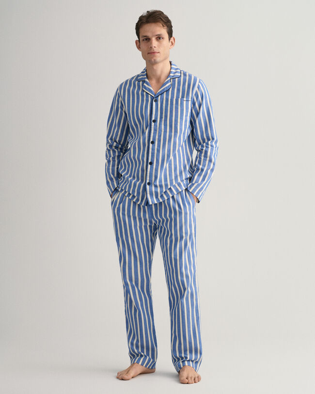Oxford pyjamaset met strepen