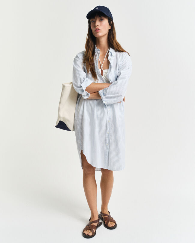 Robe ultra-ample à rayures Luxury Oxford
