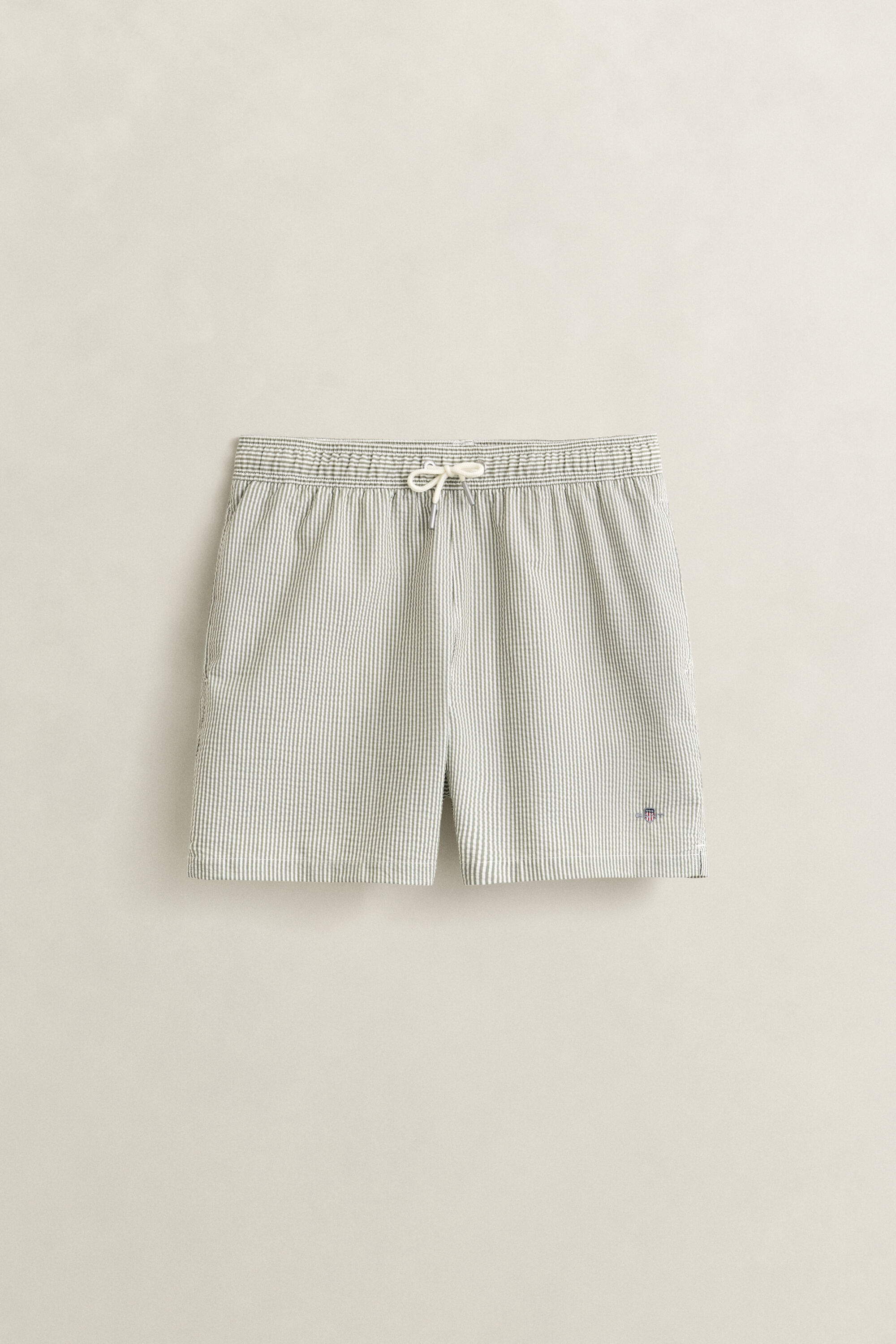 Gestreepte zwemshort van seersucker