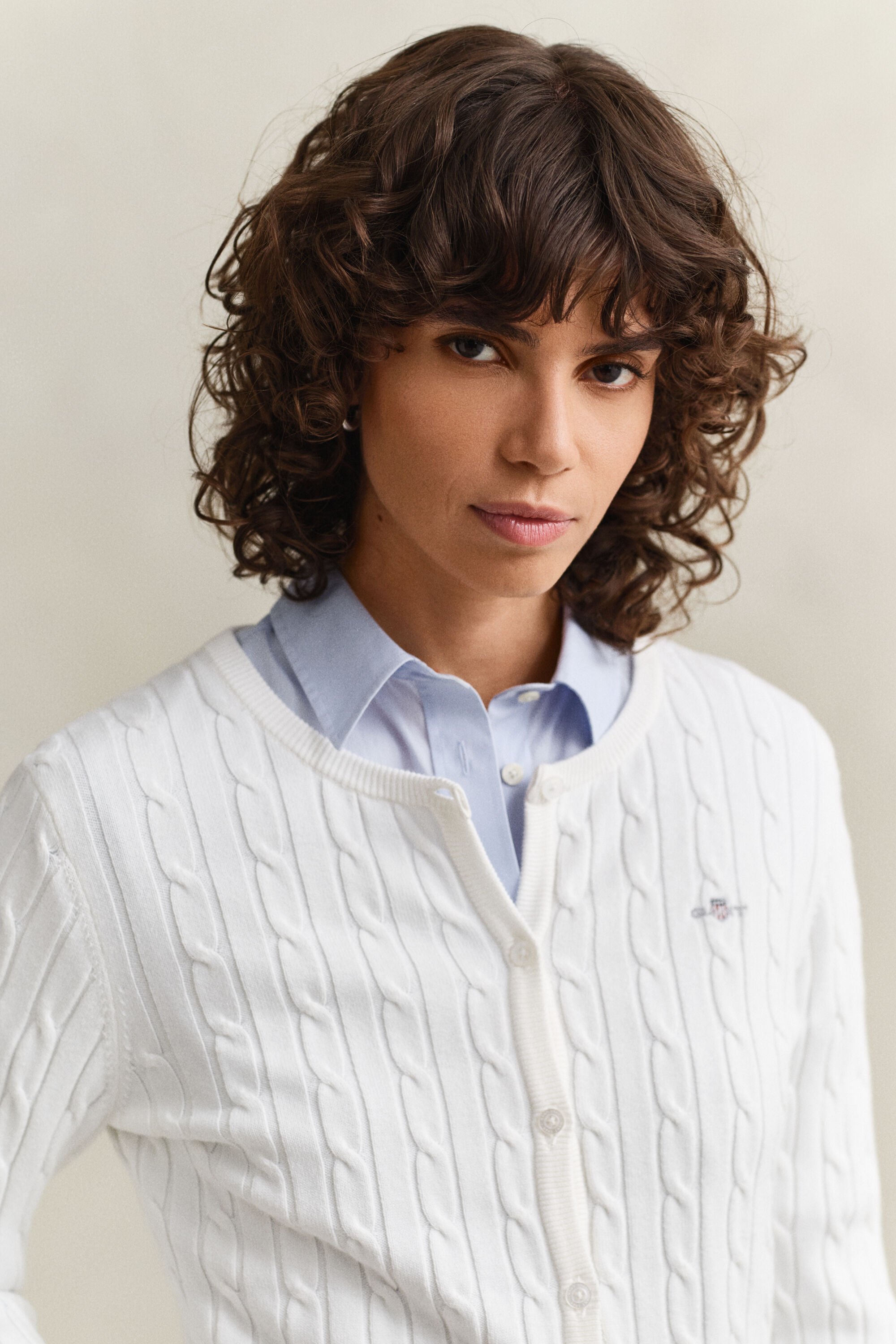 Cardigan en maille torsadée