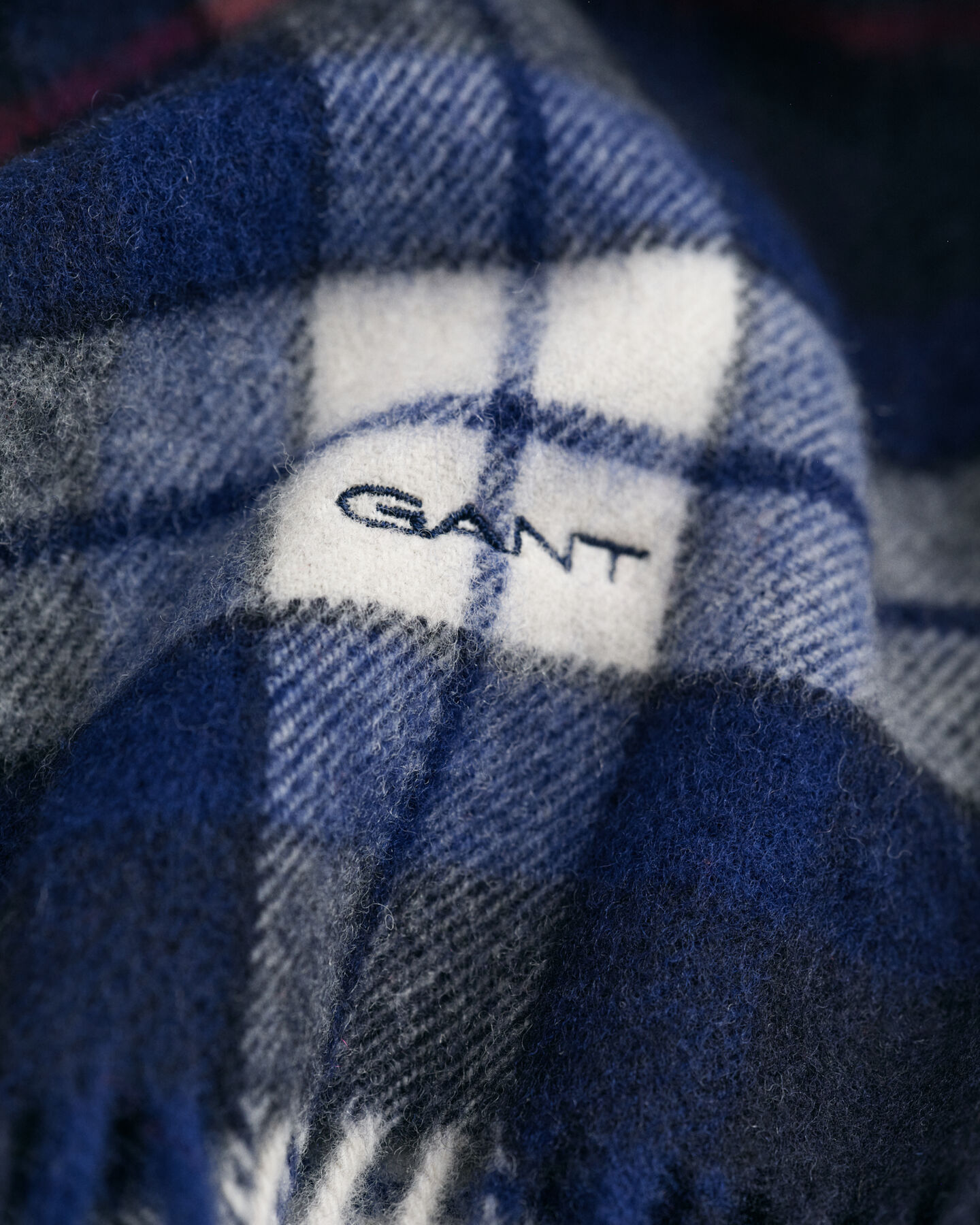 Écharpe en laine à carreaux