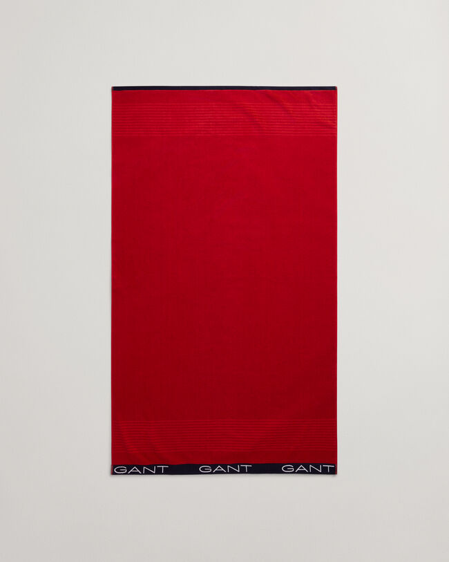 Strandlaken met ton sur ton streepje