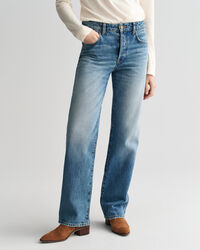Rigid jeans met rechte pijpen
