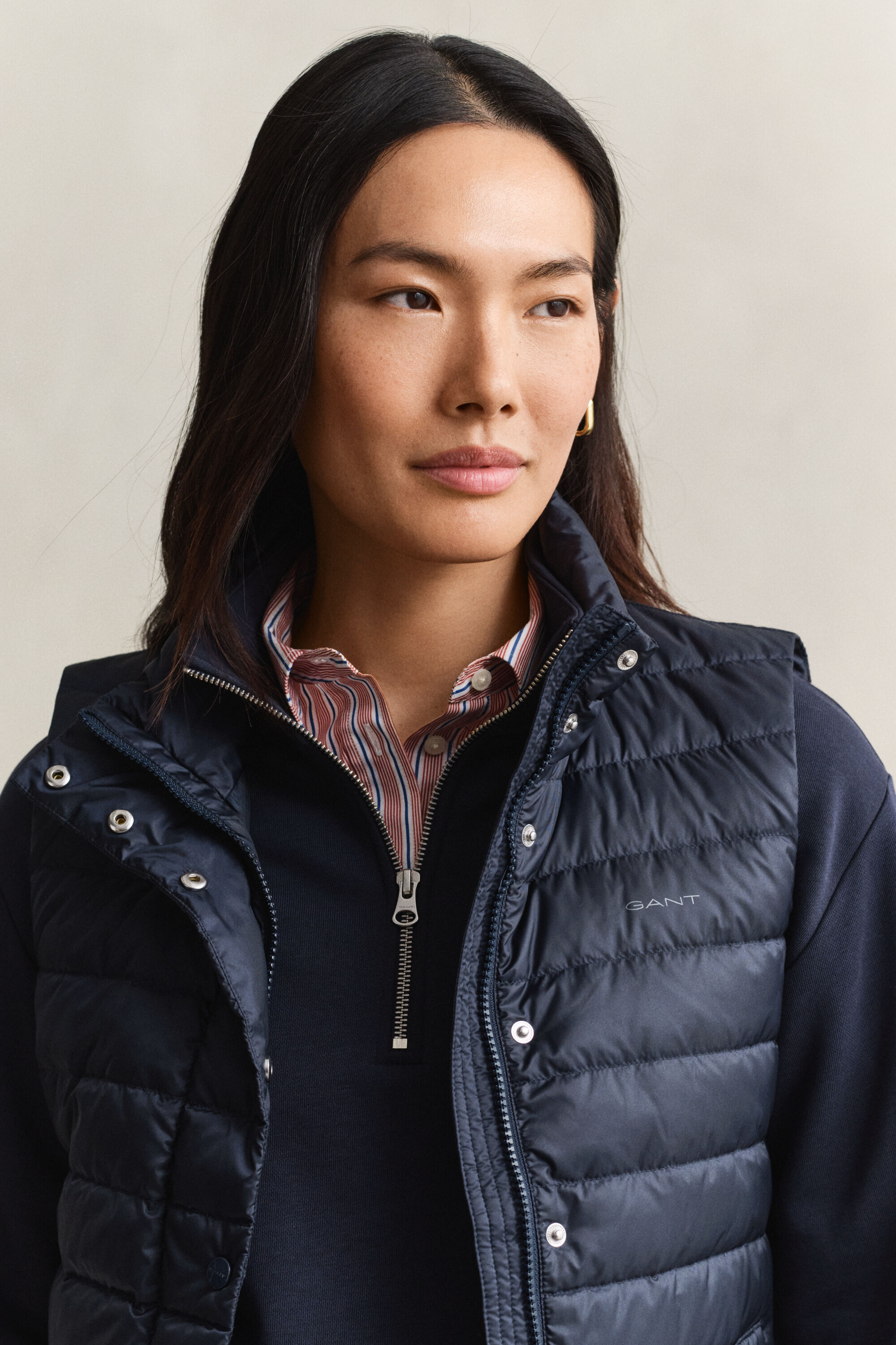 Lichte donsbodywarmer