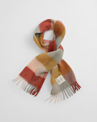 Écharpe en laine d'alpaga mélangée à carreaux