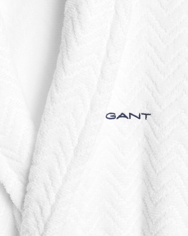 Badjas met jacquard visgraatmotief