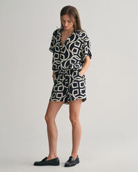 Short relaxed fit à imprimé Monogram Pull-On