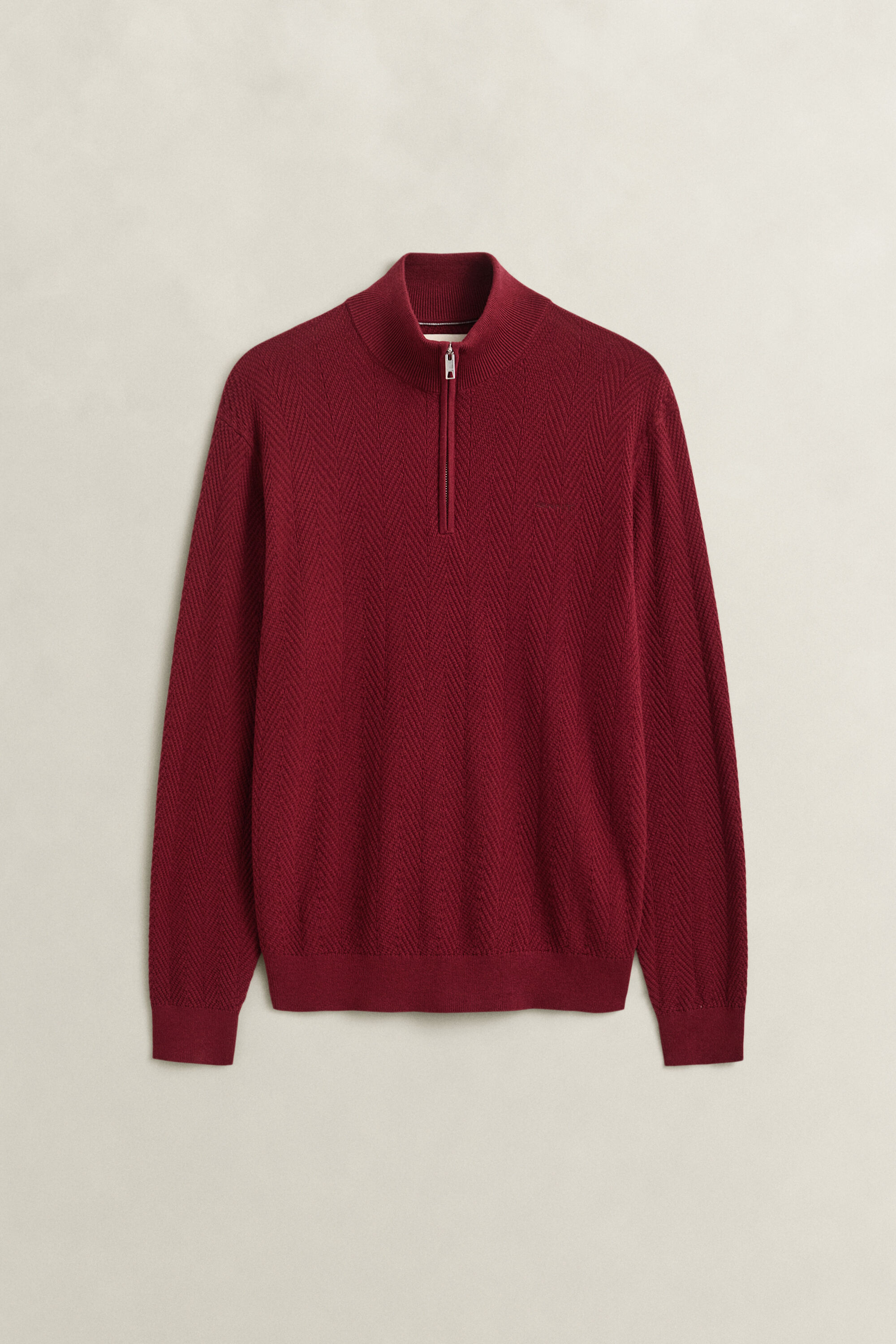 Pull à demi-zip avec chevrons