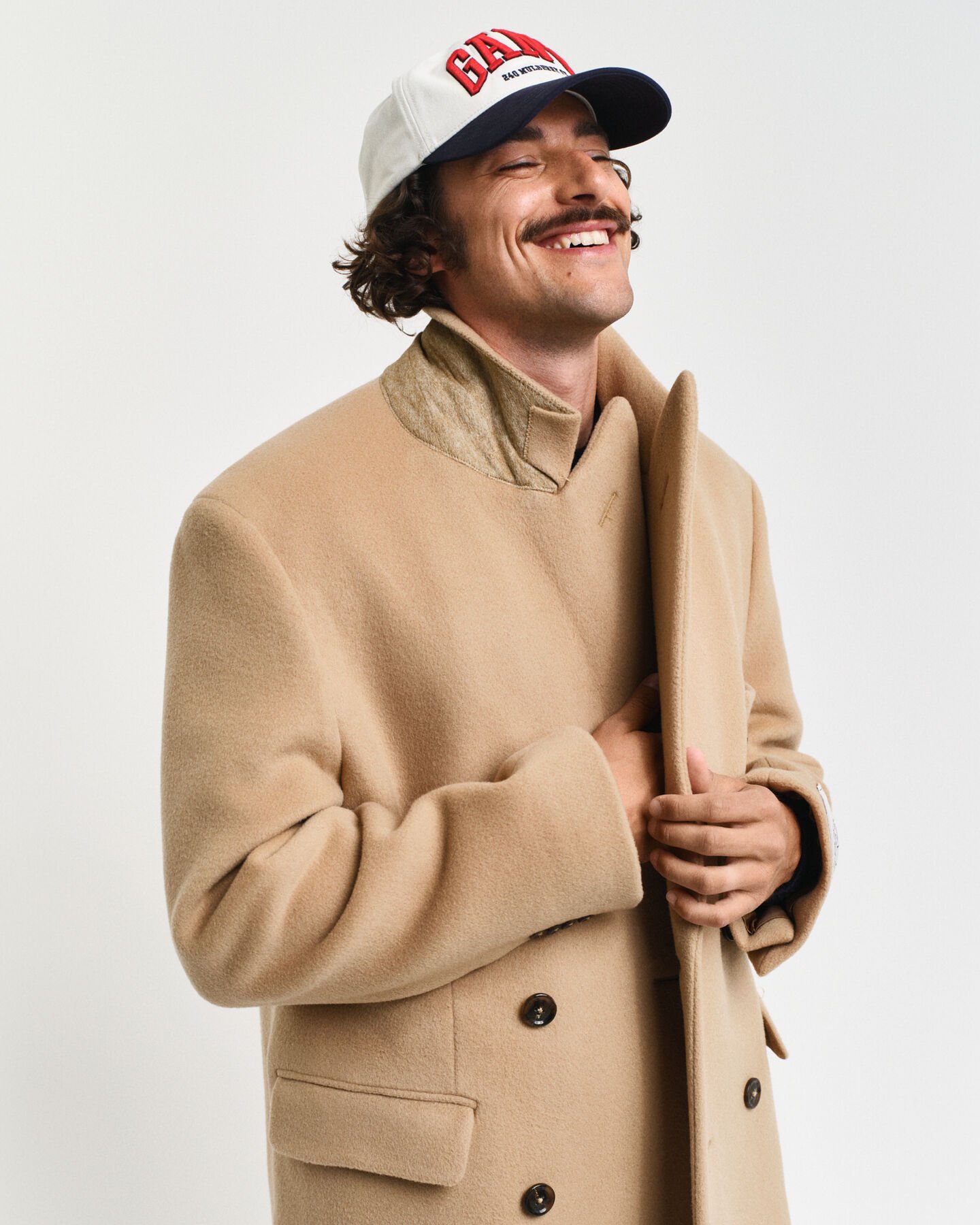 Manteau à boutonnage croisé en laine