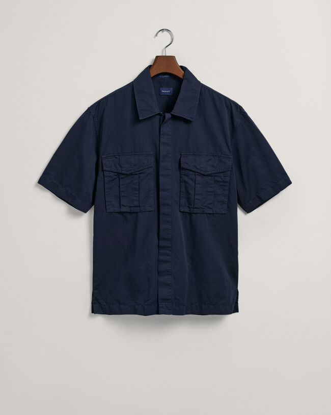 Relaxed Fit Utility overhemd met korte mouwen