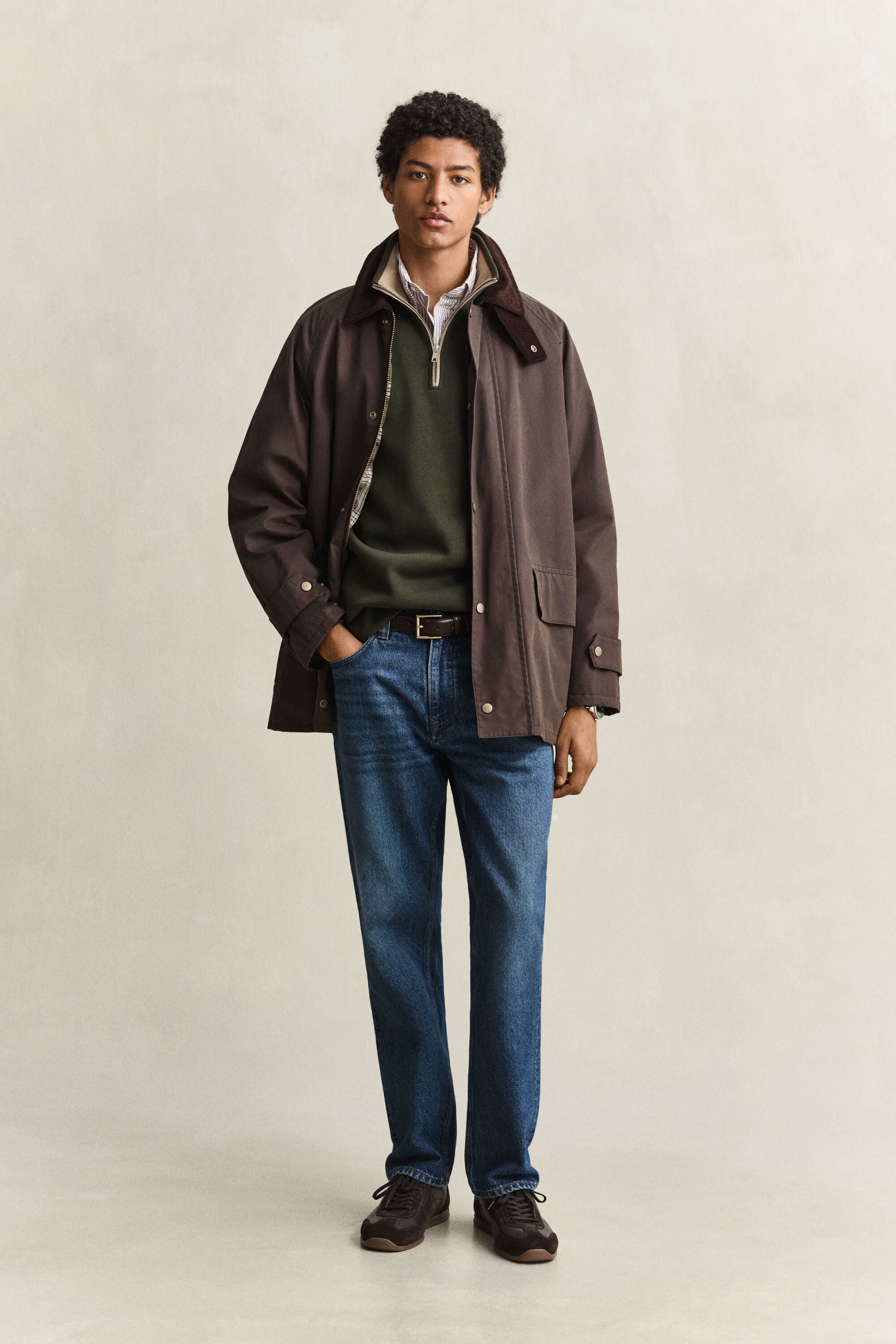 Sweat-shirt à demi-zip Sacker Rib