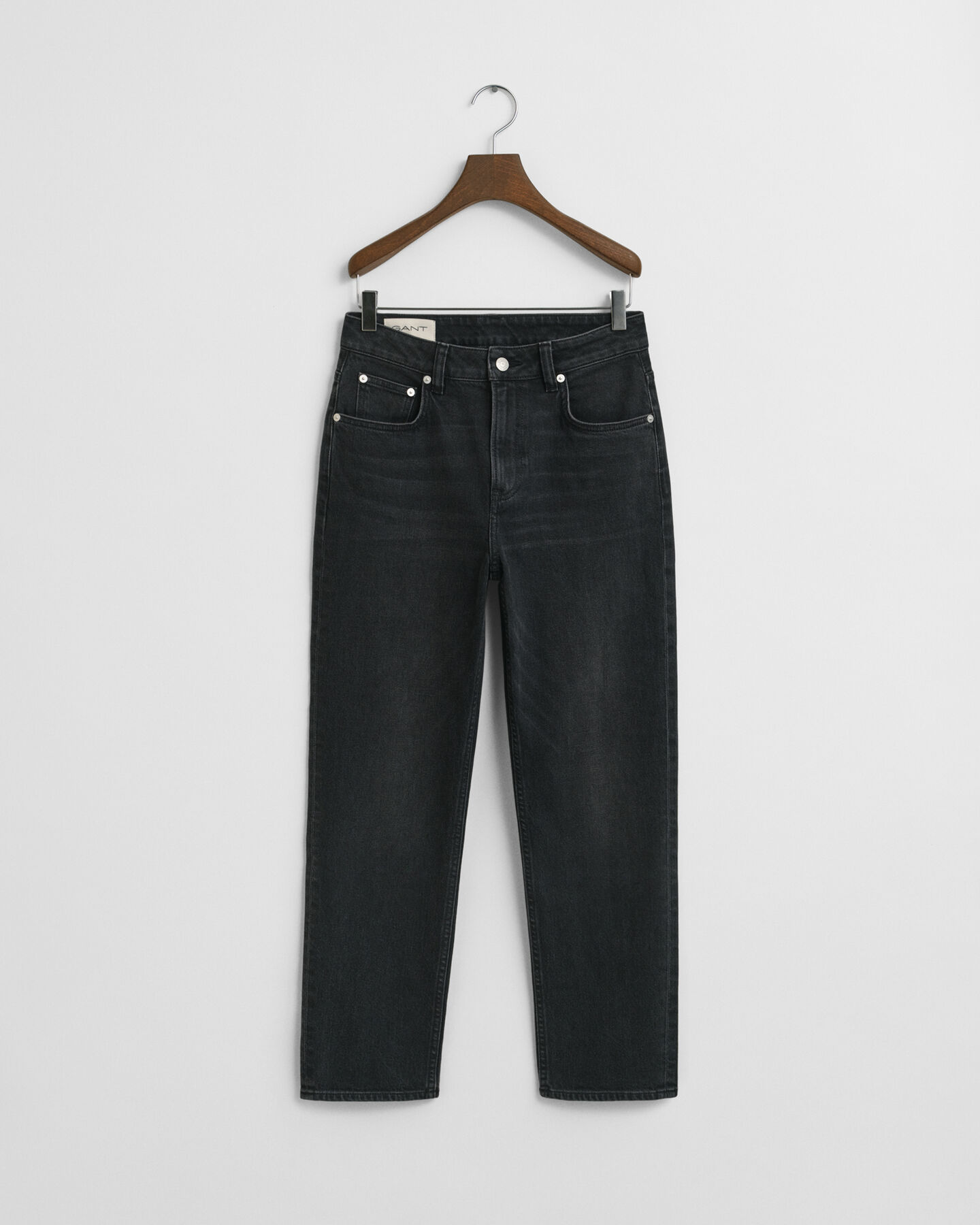 Cropped stretchjeans met rechte pijpen