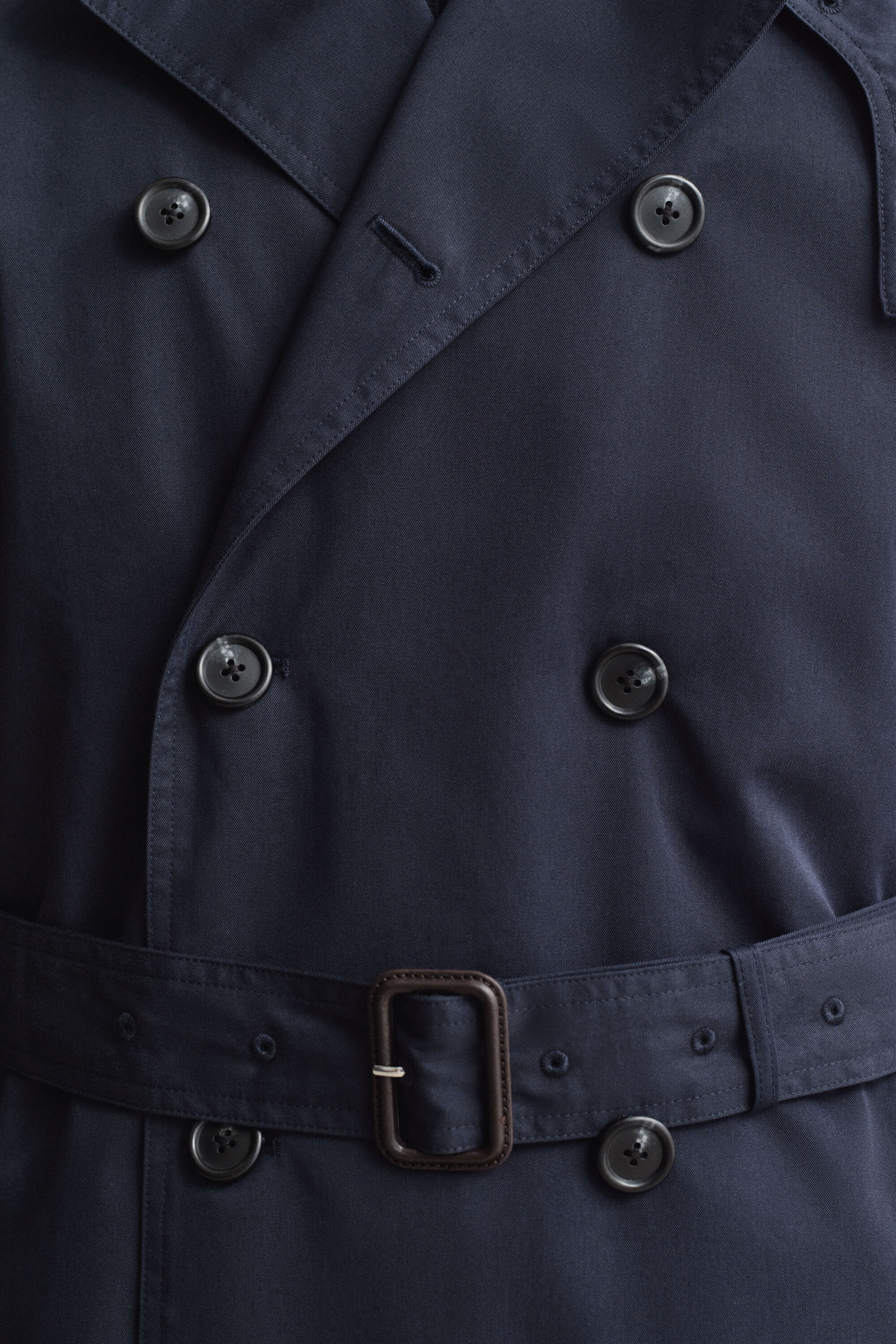 Trench-coat en coton mélangé