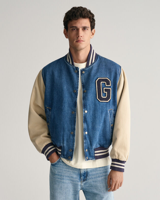 Veste en denim Varsity