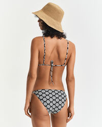 Bas de bikini à nouer avec monogrammes imprimés