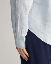 Chemise regular fit en chambray de lin