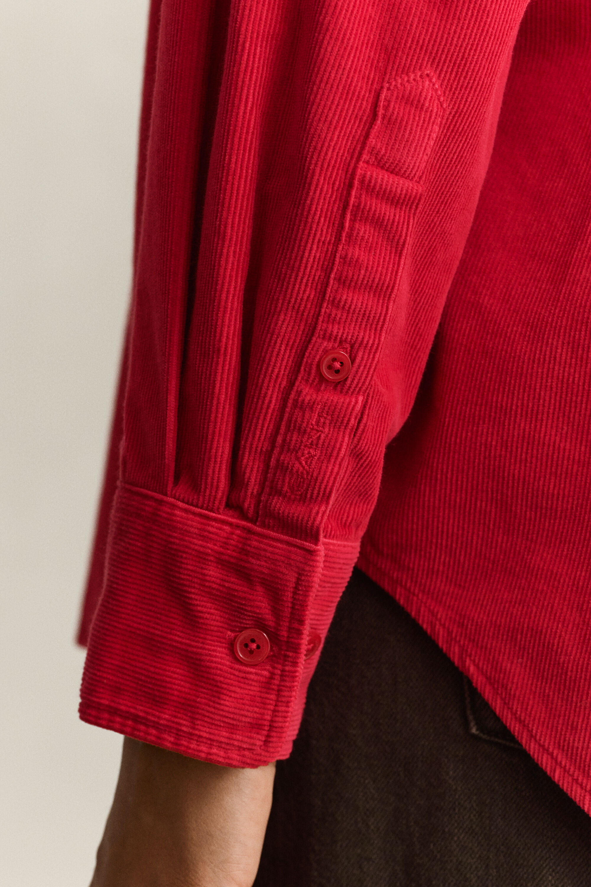 Relaxed corduroy hemd