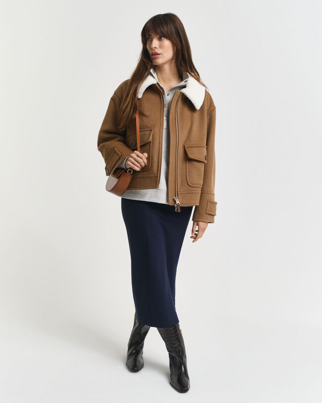 Sweat-shirt semi-boutonné avec écusson G