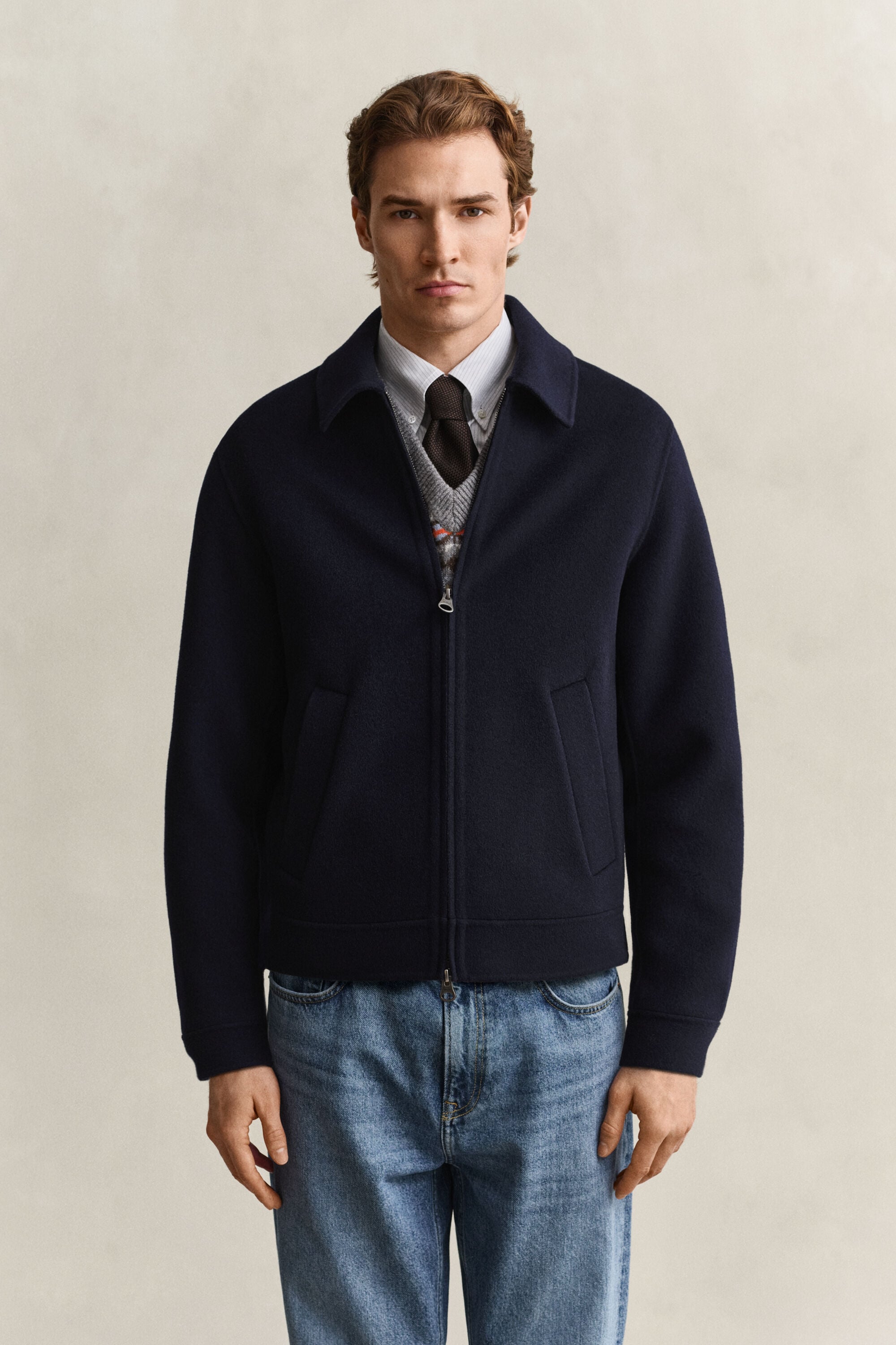 Veste cousue main