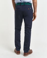 Slim Fit chino van keperstof