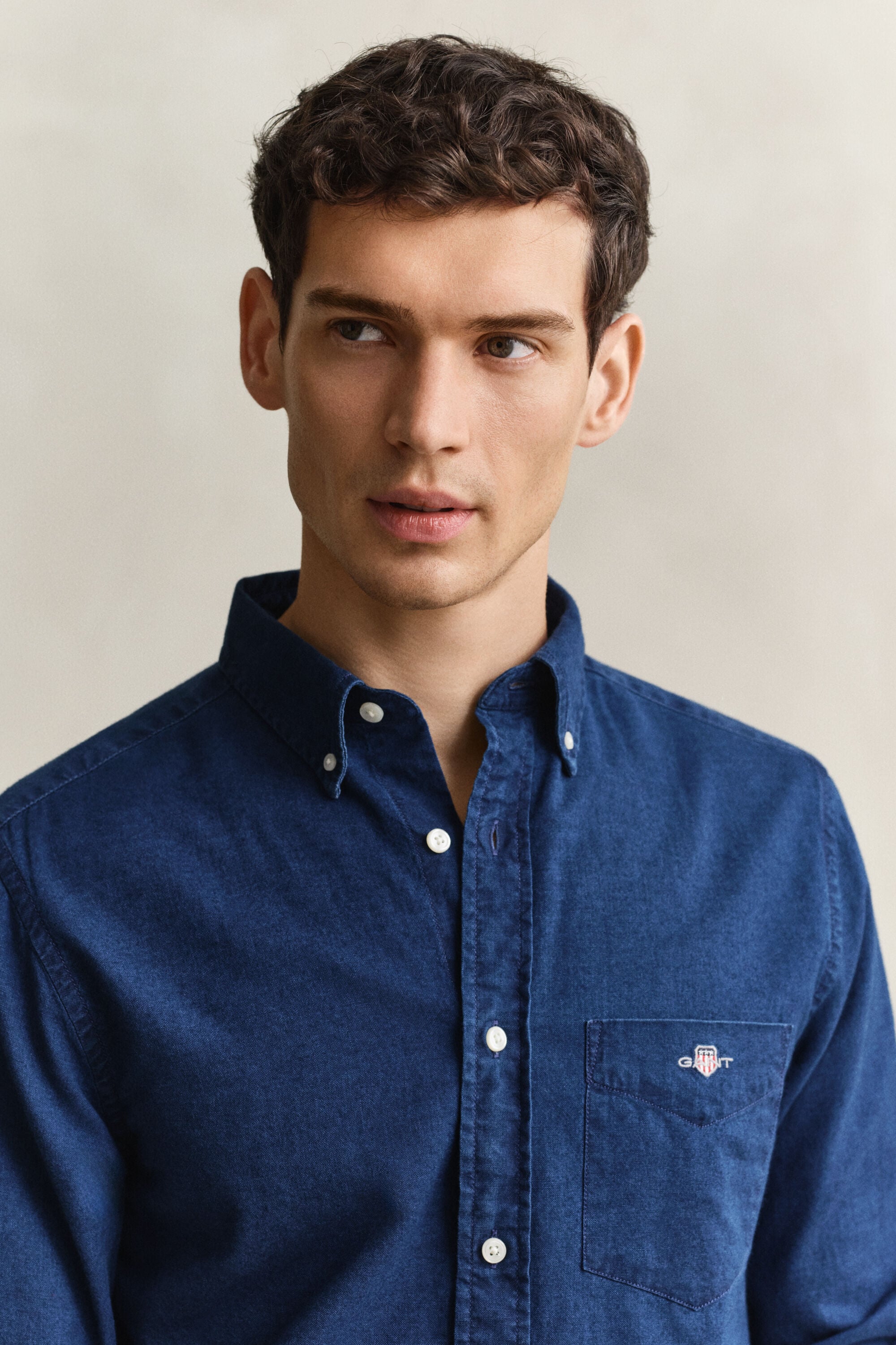Indigo Oxford-overhemd