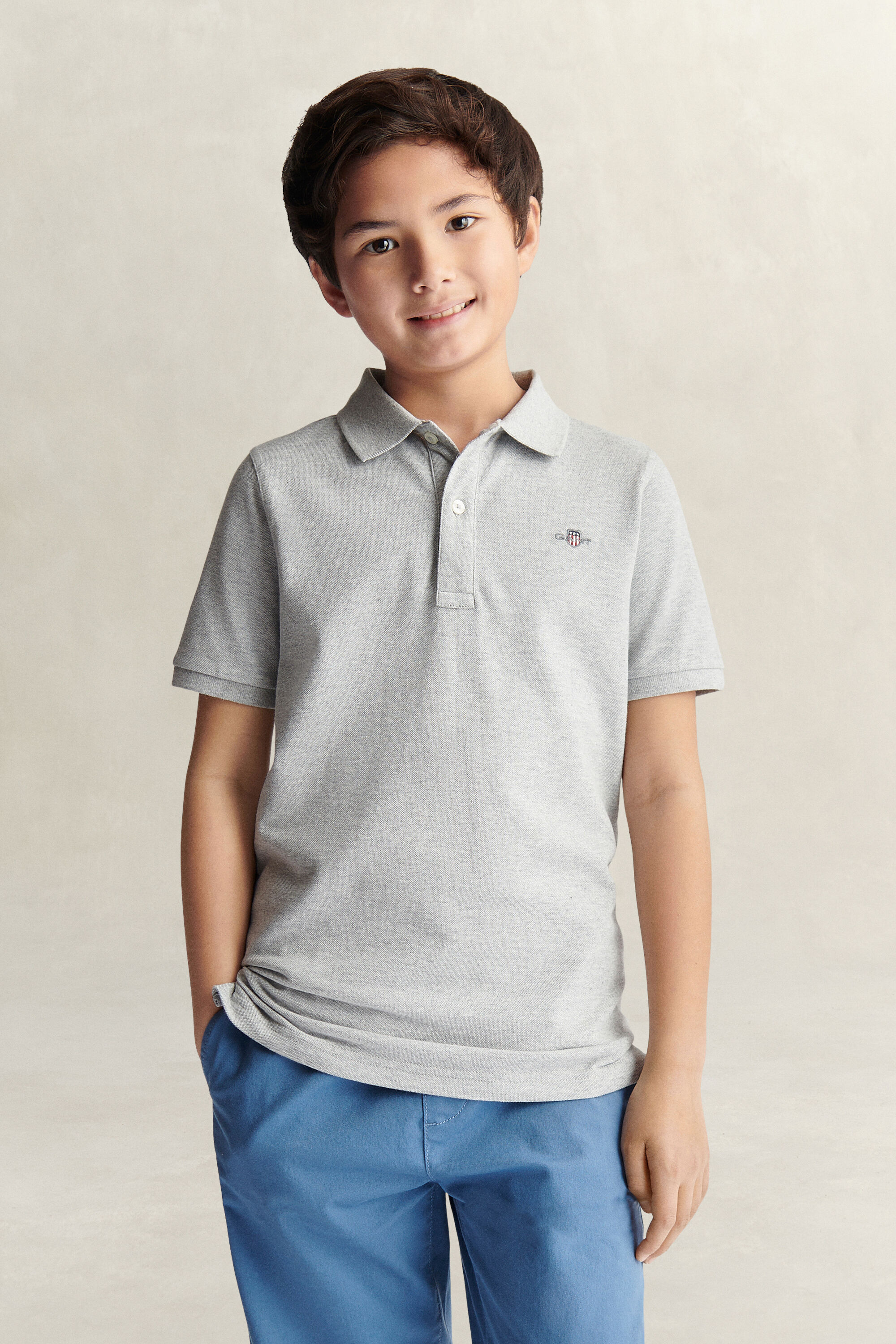 Teens Shield piqué poloshirt