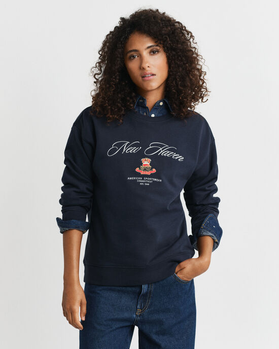 Crest Graphic sweatshirt met ronde hals