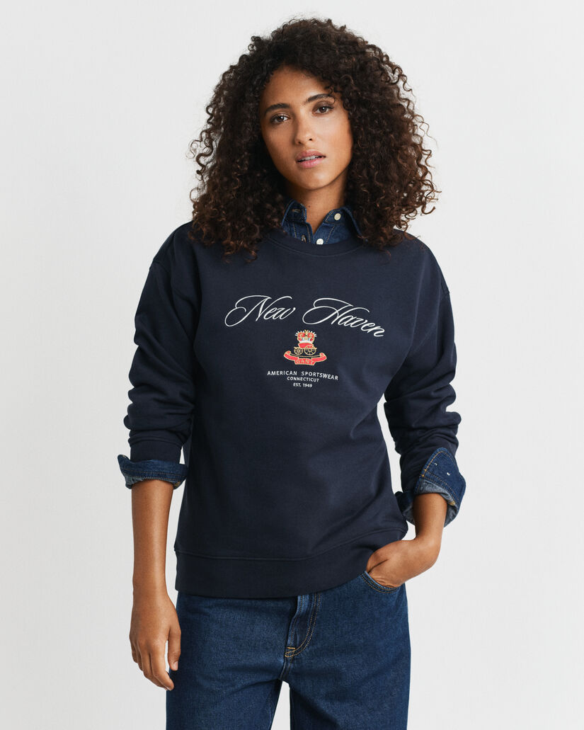 Crest Graphic sweatshirt met ronde hals