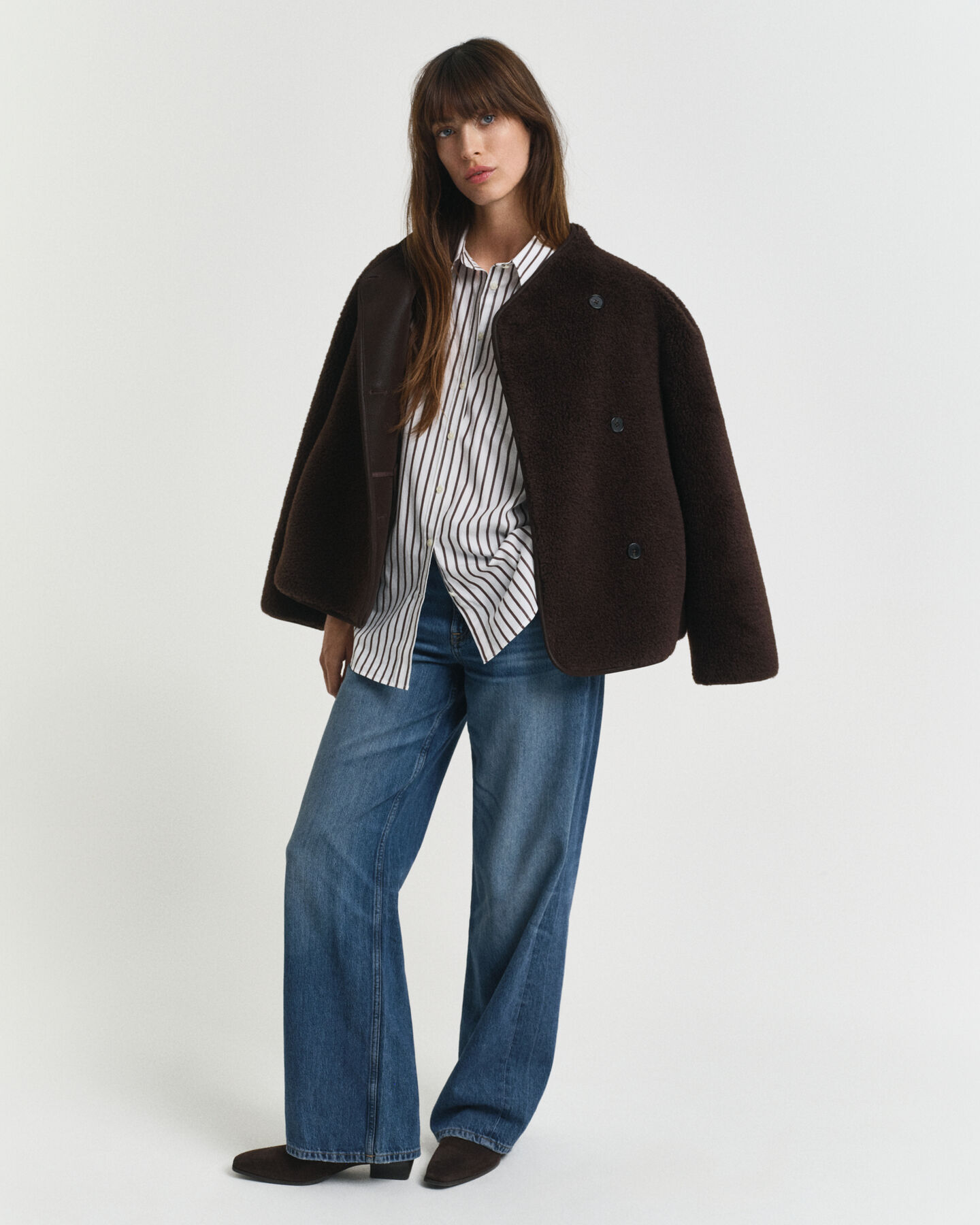 Relaxed Fit Classic hemd van poplin met strepen