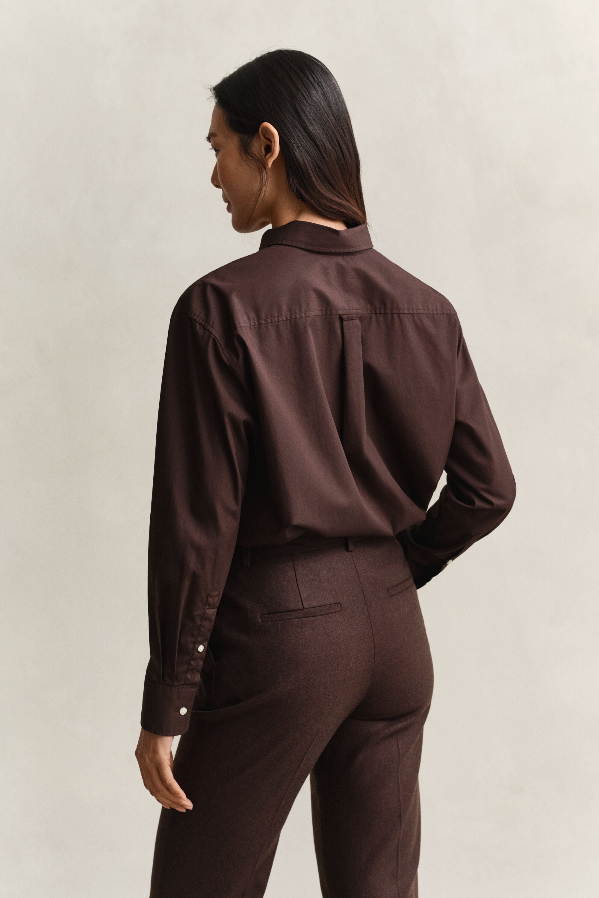 Chemise coupe décontractée en popeline classique
