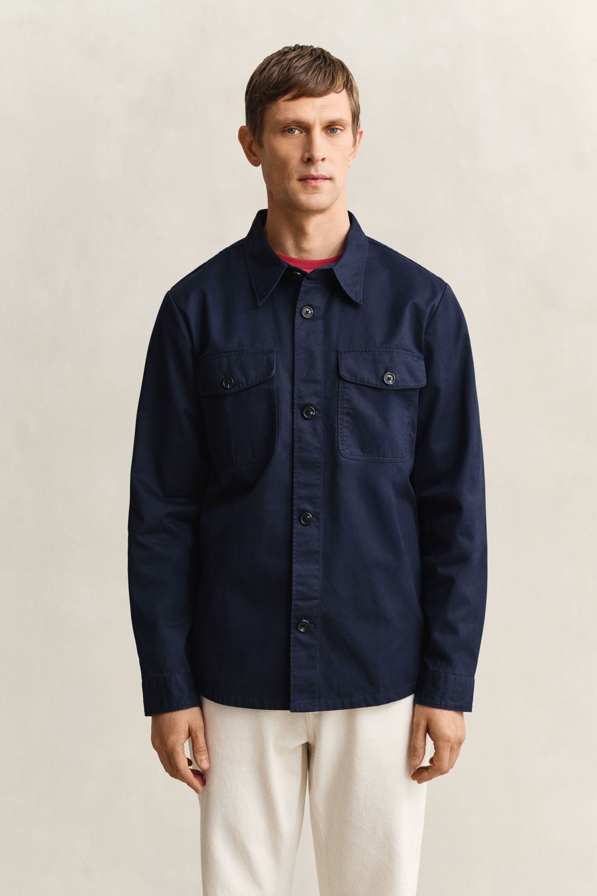 Overshirt van keperkatoen