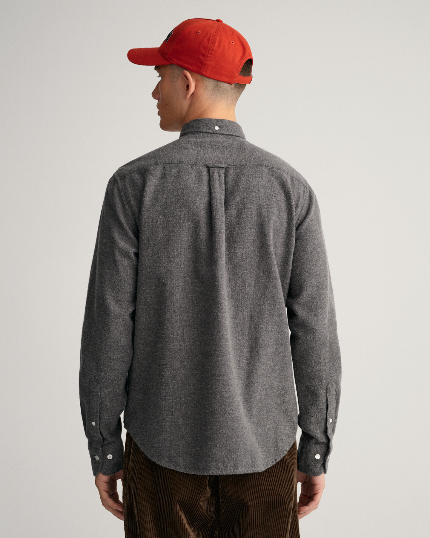 Regular Fit hemd met visgraatmotief