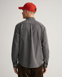 Regular Fit hemd met visgraatmotief