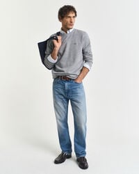 Shield sweatshirt met ronde hals