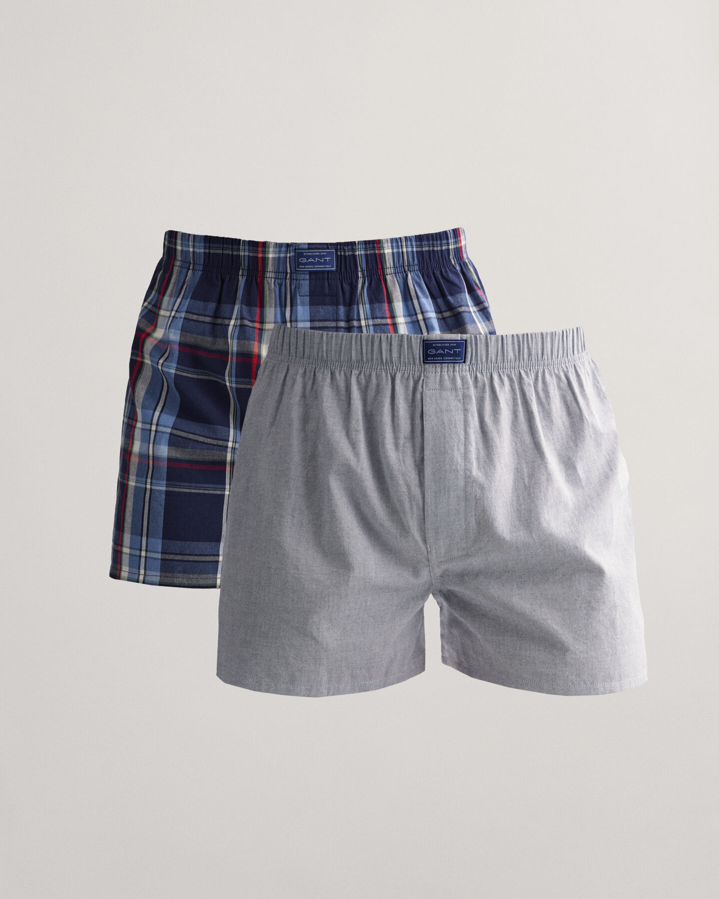 Set van twee geweven boxershorts