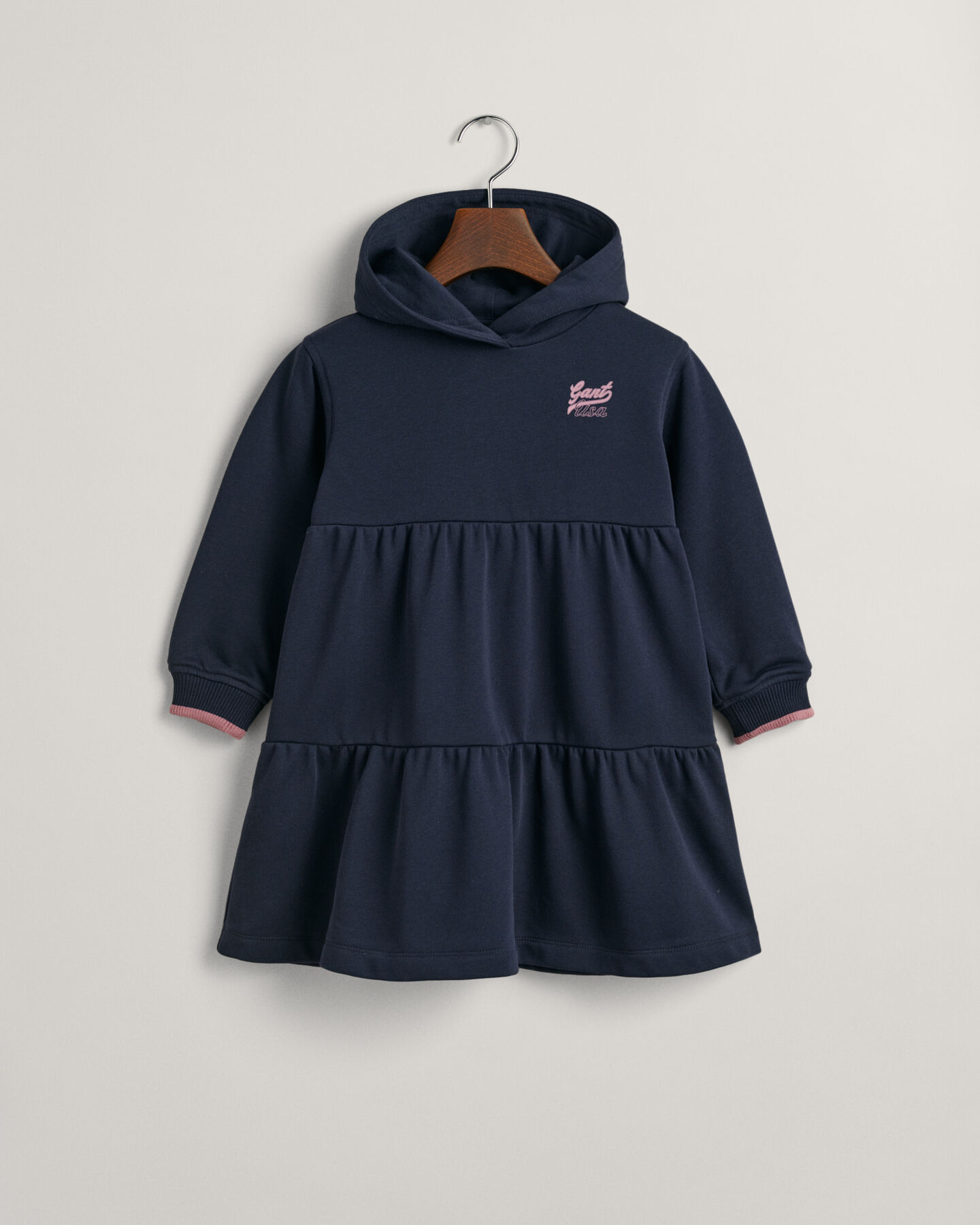 Robe sweat &agrave; capuche avec volants GANT USA Girls