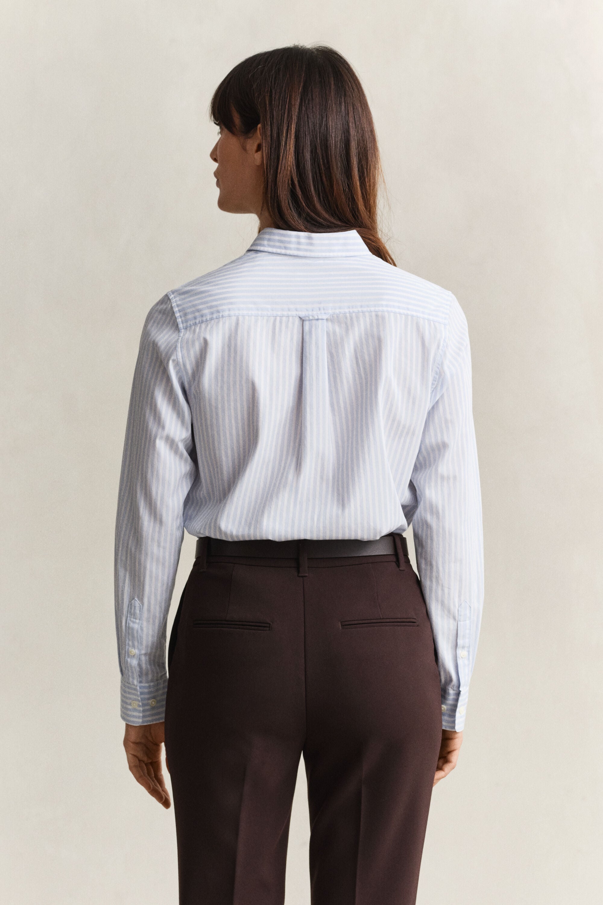 Classic Regular gestreept poplin hemd